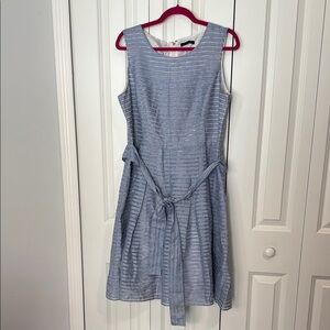 Tommy Hilfiger Light Blue Striped Midi Dress